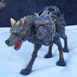 Chap Mei True Legends  2 Two Headed Orthrus Brown Wolf with Saddle